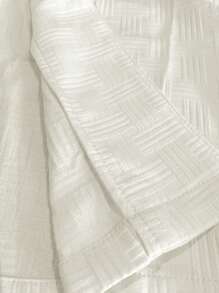 SHEIN Essnce Women's Casual Fashion Old Money Style White Solid Open Front Crop Three-Quarter Sleeves Jacket Work Women Jacket Teacher Outfits Teacher Jacket Fall Women Clothes Business Women Clothes - White - View 3