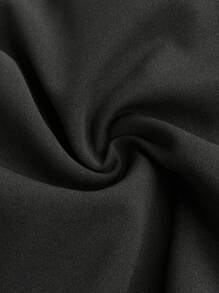 Firerie Vintage französisches Kleid mit plissiertem Detail, 2-in-1 Kurzarm Crop Kontrast-Farbiger A-Linie Taillierter Kleid für Damen in Große Größen, neue Sommerkollektion, geeignet für Dates, Konzerte, Aufführungen, Schwarz-Weiß Kleid, Plissee Kleid, Schwarz Kleid mit weißem plissiertem Saum, Quadratischer Ausschnitt Kleid/Lehreroutfit für Frauen/Rückkehr zur Schule/Schulkleidung