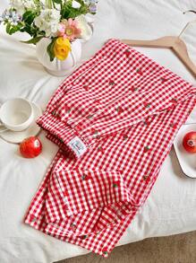 Comfortcana 红色贴布梭织女式字母贴花阔腿裤 - 紅色 - 查看 6