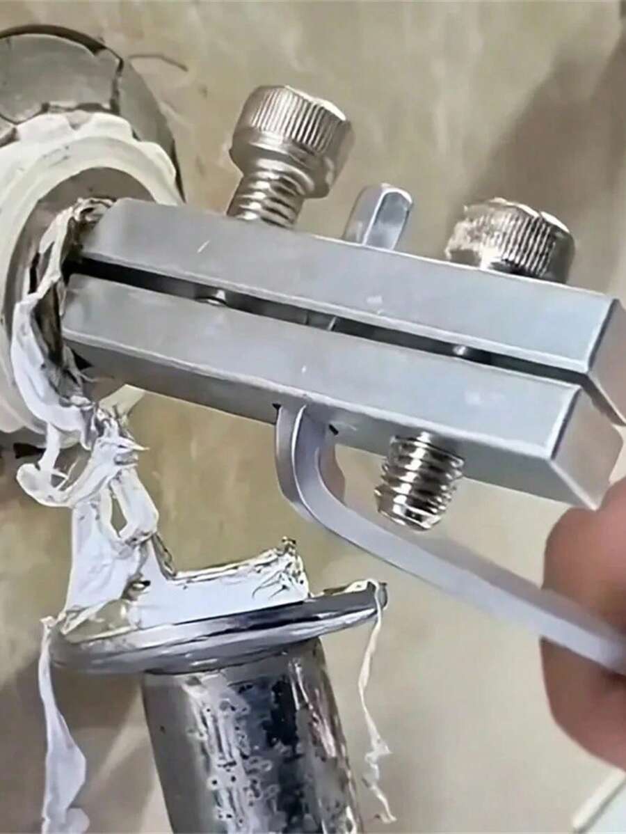 Adjustable Angle Faucet Valve Disassembly Tool - Steel Pipe & Screw Remover, Blue Soft Grip Handle, Plumbing Maintenance Kit