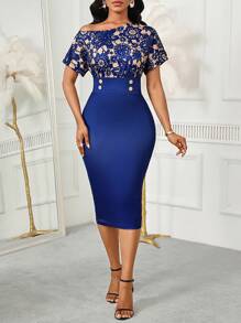 SHEIN Lady 毕业礼服女式毕业礼服白色毕业礼服毕业装节日服装婚礼宾客礼服女式生日礼服女式商务休闲女士节日