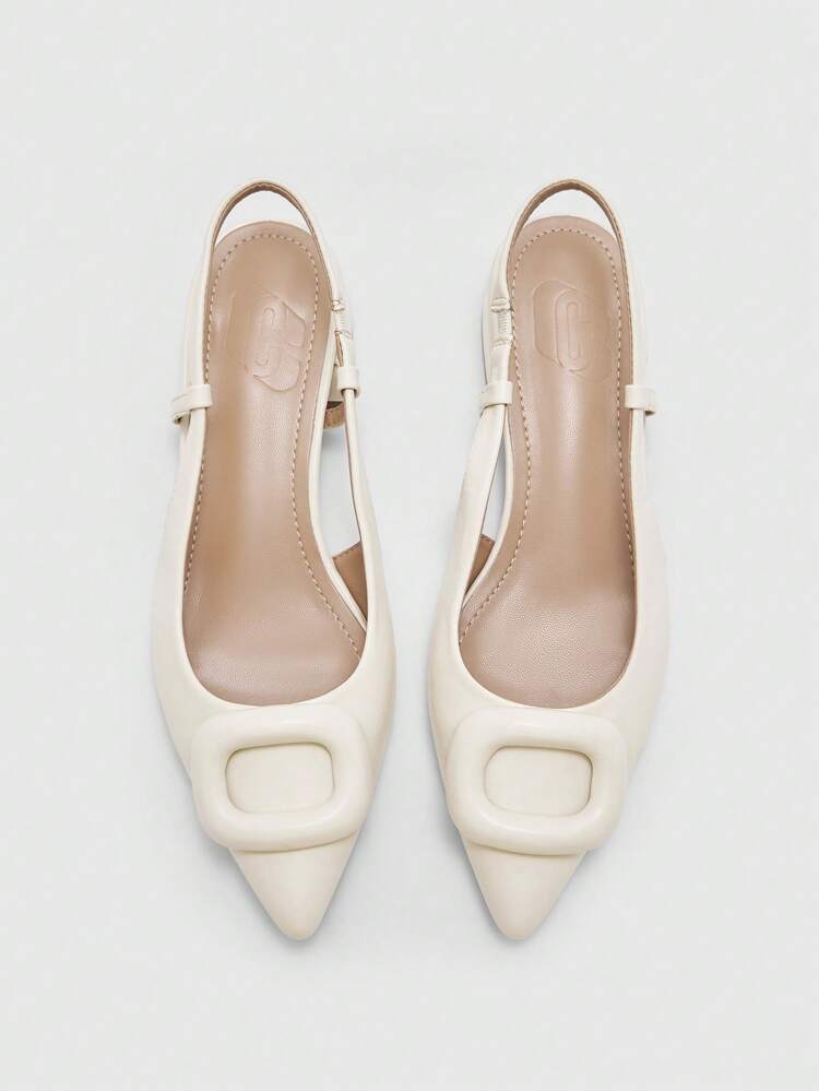 CUCCOO BIZCHIC Women's Fashion Elegant Solid Color Pointed Toe Flats For Christmas Spring Shoes
