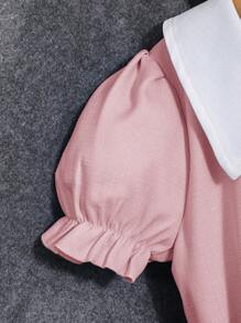 SHEIN Vestido de verano elegante con textura para niñas preadolescentes