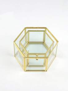 Cirelle 六角玻璃珠宝盒花屋首饰盒多肉钻戒花屋家居园艺植物花屋