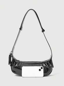 ROMWE Grunge Punk 女士时尚摩托车风格休闲单肩包 - 黑色 - 查看 4