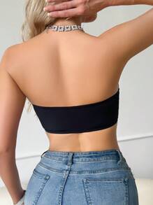 SHEIN Upgraded Double Front Clasp Pushup Padded Bra, Easy To Match Women's Lingerie - Black - View 2