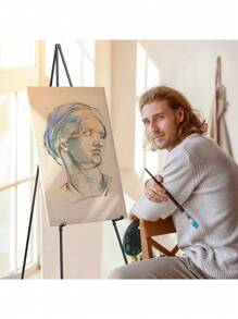 婚礼画架架，即时地板海报轻便可折叠便携带三脚架底座生日婚礼户外装饰，婚礼和海报迎宾板架，便携式耐用可调节展示画架，用于照片展示、办公室演示、活动、展览、派对、家庭 - 彩色 - 查看 10