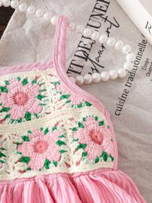 SHEIN 2025年夏季幼儿女童节日风格吊带连衣裙