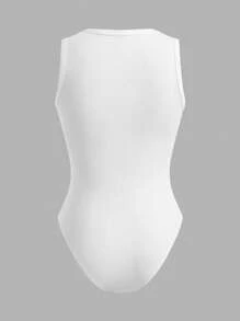 SHEIN EZwear 4 件套休闲圆领吊带背心，修身女式紧身衣，适合夏季