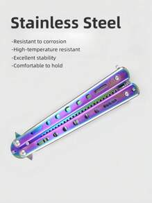 蝴蝶折叠梳训练工具户外比赛玩具便携式耐用设计速度挑战游戏技能练习装备露营背包必备防滑手柄紧凑型旅行配件成人青少年派对活动