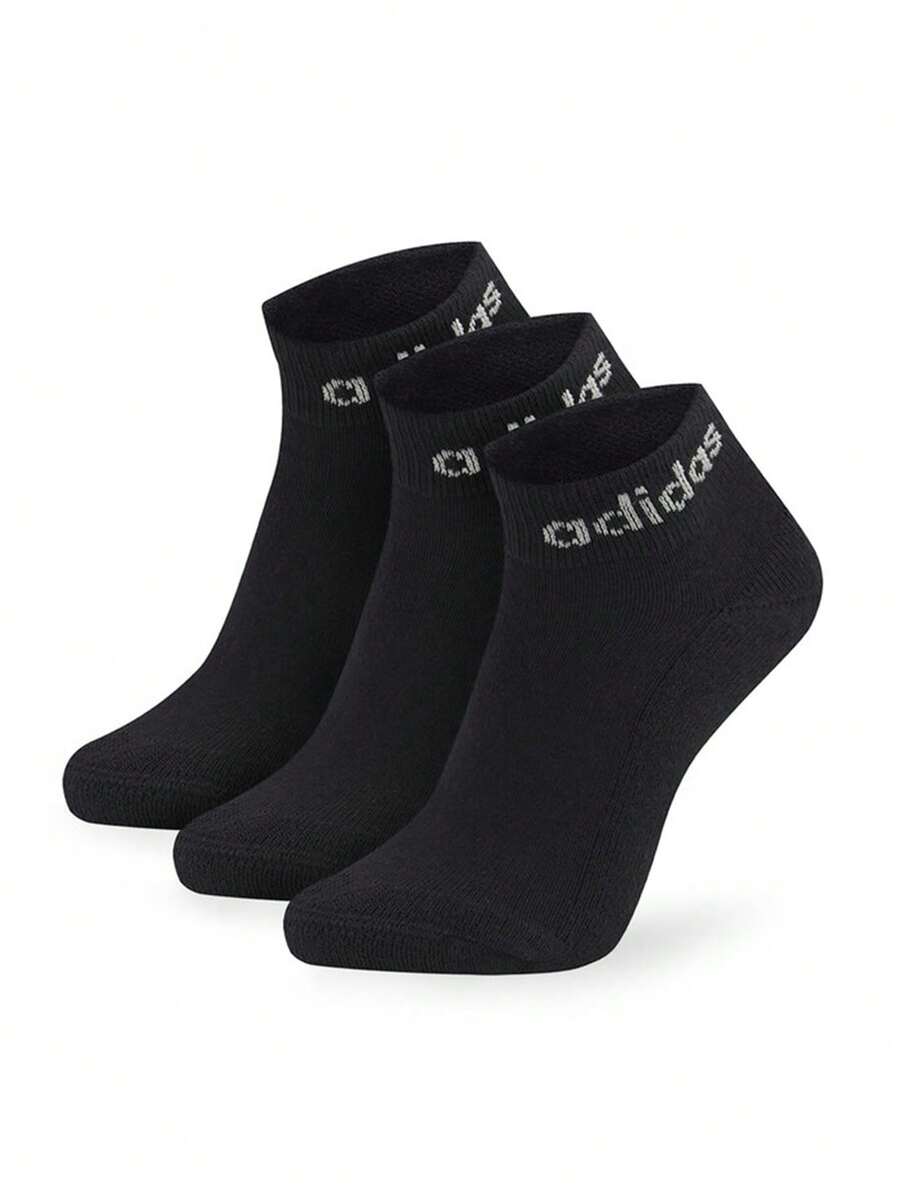Adidas Linear Ankle Cushioned Socks 3 Pairs IC1303 - Black - View 1