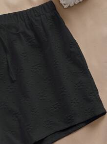 Arcane Artistry 2pcs/Set Women Plain Halter Top And Mini Skirt - Black - View 5