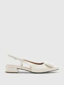 CUCCOO BIZCHIC Women's Fashion Elegant Solid Color Pointed Toe Flats For Christmas Spring Shoes - Beige - View 8