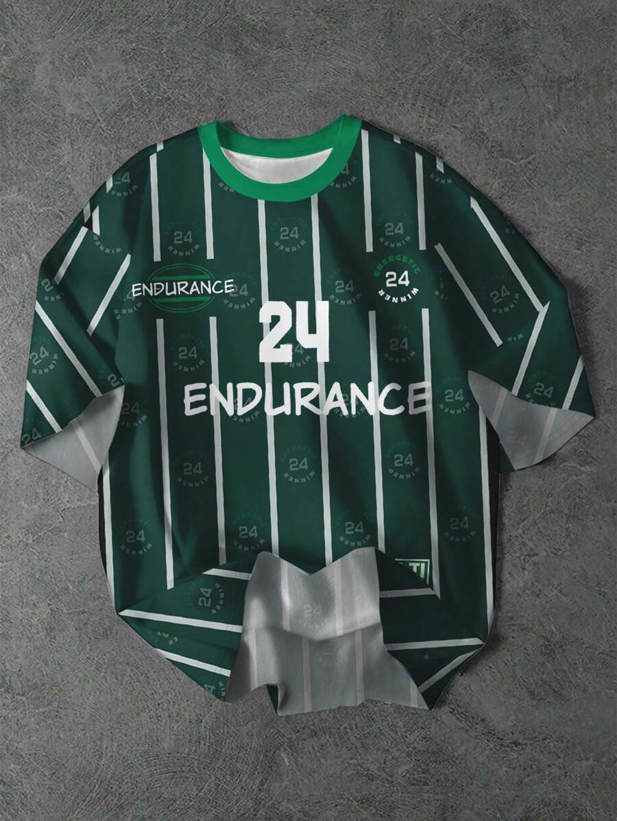 24, Fútbol, Jugador de fútbol, Colección preferida por los niños, Básico de todos los días, Niños felices, Colores pastel para niños, Estilo biker, Viaje familiar, Días felices, Amo a mamá, Amo a papá, Hogar encantador, Niños geniales, Camiseta de manga corta de cuello redondo minimalista informal para niño preadolescente, Adecuada para el verano - Multicolor - Ver 1