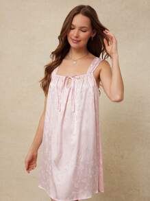 WESTFADE Schulterfreies Kleid mit Schleifenprägung, Herzausschnitt, Ausschnitt-Detail vorne, ärmelos, Sommerkleid, Boho, Cowgirl, Strandurlaub