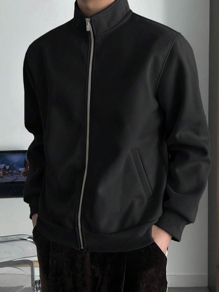 Men's Solid Basic Hoodie, Sweatshirt & Jacket Outerwear Fall,Winter