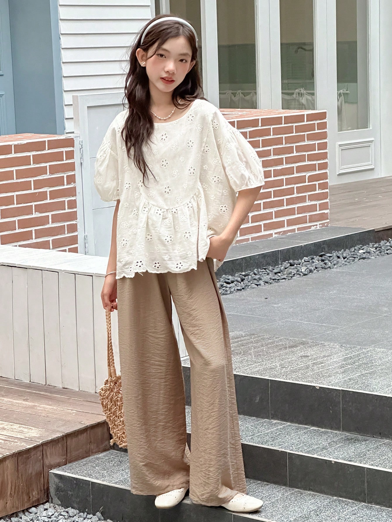 Dazy Kids بدلة صيفية للمراهقات تتكون من قميص قصير...