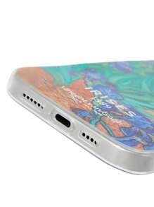 SHEIN Touch of Art 梵高名画《鸢尾花》图案保护套，适用于 - 彩色 - 查看 5