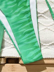 Swim EVENT Sexy Ladies 3 PiecesParty Bikini Swimsuit Set, Music Festival Fashion, Slim-Fit Holiday Beach Wear For Summer Beach Vacation - Multicolor - View 4