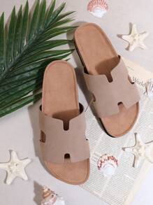 SHUZIA Women's Platform Wedge Sandals With Chunky Heel - Apricot - View 2