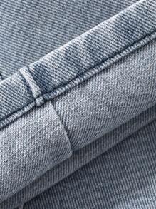 Dazy Kids 年轻女孩休闲宽松口袋牛仔裤 - 藍色 - 查看 9