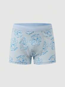 5pcs Young BoyCute Rabbit & Animal Print Boxer Briefs, Comfortable Soft Casual Underwear - Multicolor - View 7