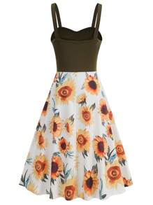 Vestido sencillo y elegante sin mangas, vestido ligero adecuado para el verano - Multicolor - Ver 2