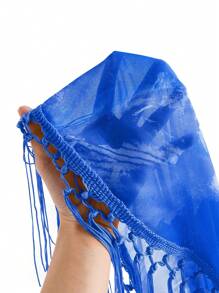 Opulessa Vacation Printed Wrap Around Cover Up Smock For Women - Multicolor - View 5