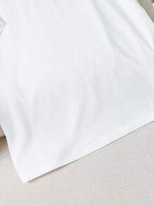 青少年男孩休闲韩版图案字母印花拼色圆领短袖上衣，适合通勤、上学、日常休闲装、运动、春夏秋冬