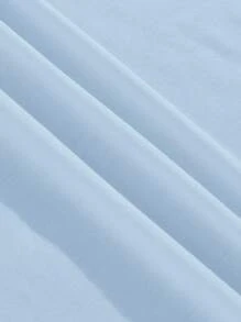 Manfinity Joysei Light Blue Labeled Men's White Crew Neck T-Shirt ( Fabric), Octopus Design, Ocean Themed, Suitable For Summer Respect The Ocean T-Shirt Octopus Graphic Tee Light Blue Graphic Tee - Baby Blue - View 6