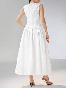 Heiryn 蕾丝腰收腰荷叶边连衣裙，优雅百搭，通勤、休闲、约会皆宜