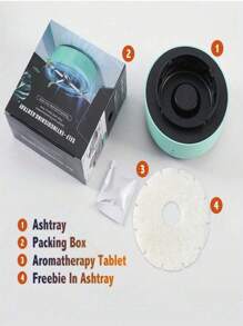 1 Piece, Intelligent Cigarette Ashtray Air Purifier, Immediately Removes Odor, Does Not Include Battery, Accessories, Men's Valentine's Day Heart-Shaped Women's Valentine's Day,Intelligent Ashtray, Self-Priming Household Negative Ion Oxygen Bar Purifier, Multifunctional For Removing And Dust, Ashtray