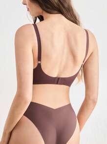 BloomMama 孕婦純色果凍式內衣胸罩，為母親設計 - 咖啡棕 - 查看 3