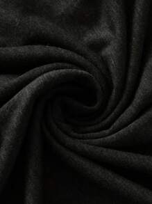 INAWLY Camiseta casual de mujer de manga corta con cuello asimétrico y unicolor - Negro - Ver 6