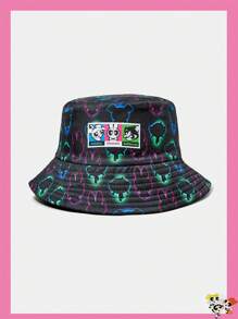 THE POWERPUFF GIRLS X SHEIN Casual Daily Cartoon Pattern Bucket Hat - Multicolor - View 1