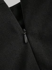 SHEIN MOD 女式无袖露背开衩连衣裙