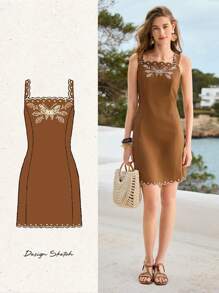 MOTF PREMIUM VESTIDO DE LINO BORDADO