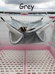 Guinea Pigs Beds 3-Layer Suspending Bed Plush Hamster Hammock Pillow For Winter Comfort Washable Chinchilla Accessory