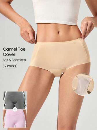 GLOWMODE 2個パック バイバイラインズ 軽量 通気性 伸縮性 シームレス ハイウエスト フォームパッド ブリーフ 下着 デイリーカジュアルウェア