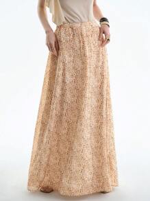 Aalyst Multicolor Vacation Music Festival A-Line Skirt, Elegant & Romantic For Women - Multicolor - View 3