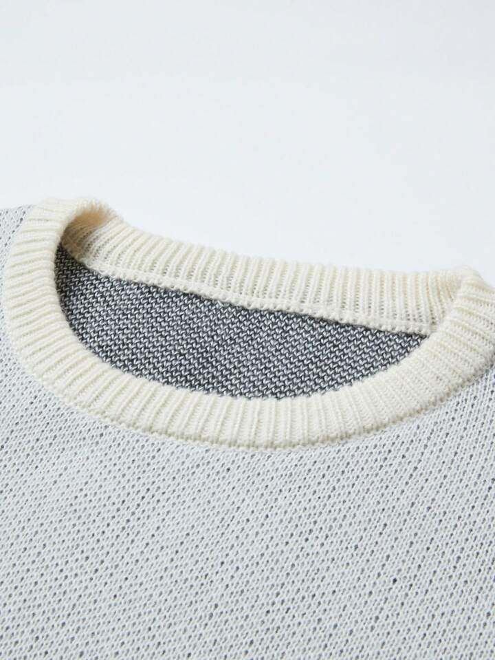 Manfinity Hypemode Men's Letter Pattern Round Neck Loose