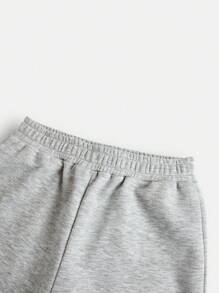 Tween Girl Solid Light Grey Causel Sports Knit Loose Wide Leg Baggy Sweatpants, For Casual Daily Wear Wide Leg Sweatpants Grey Sweatpants Comfy Pants Fall Winter