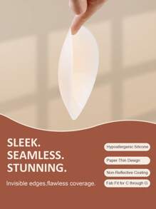 SHEIN 12cm Plus Size Solid Breast Petals, Suitable For Everyday Wear