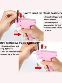 Professional Tagging Gun For Clothes - Quick No-Sew Fabric Fixer With 6 Fine Needles & 1000 Fasteners, Speedy Hemming Tool For Garments, Micro Stitchy Repair Kit (Sticky Sewing Alternative - Multicolor - View 8