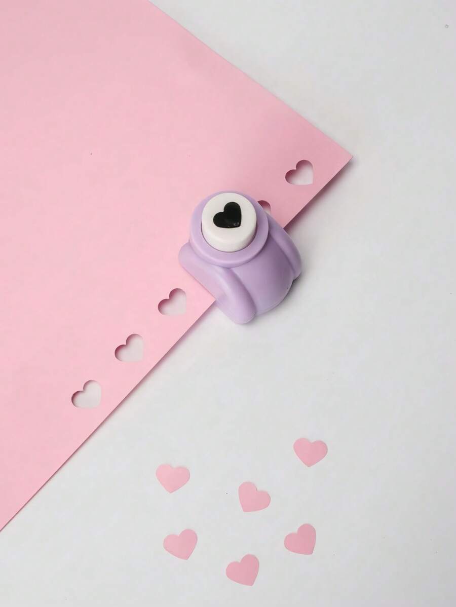 1PC Cute Heart-Shaped Paper Punch For DIY Scrapbooking, Card Making, Crafting – Valentine's Day, Journal Supplies, Handmade Art Crafts, Office Stationery