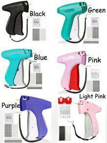 Professional Tagging Gun For Clothes - Quick No-Sew Fabric Fixer With 6 Fine Needles & 1000 Fasteners, Speedy Hemming Tool For Garments, Micro Stitchy Repair Kit (Sticky Sewing Alternative - Multicolor - View 5