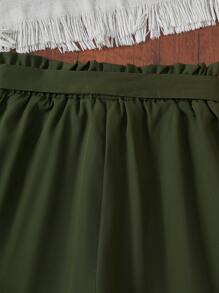 SHEIN 2 Stücke Set für Tween-Mädchen: Einfarbiges schulterfreies Kurzarm-T-Shirt und Hose, lässig