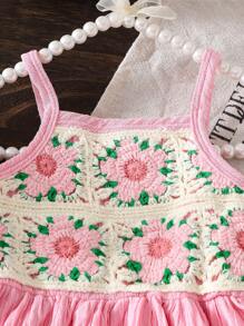 SHEIN 2025年夏季幼儿女童节日风格吊带连衣裙