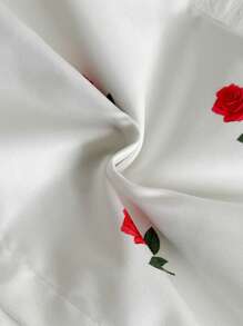 SHEIN Conjunto de pantalón corto y top corto sin mangas con estampado floral, conjunto de verano liviano para niñas