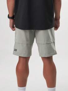 ARC Activewear Performance Shorts Running Basketball Quick Dry Fitness Gym Workout Training Training Shorts - Grey - View 4